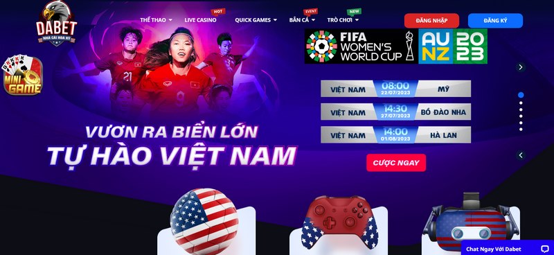 Thao tác đầu tiên cần làm là vào trang chủ của nhà cái